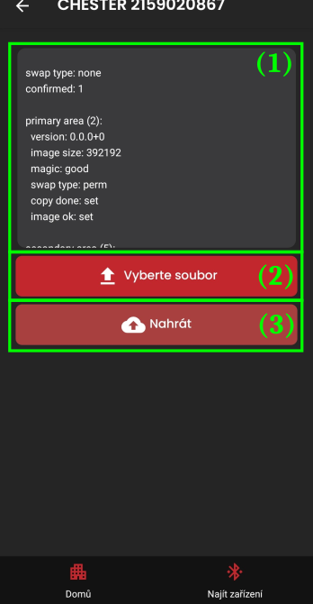 Firmware management screen