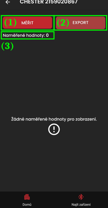 Measurement screen